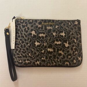 Ellen Tracy Leopard Print Wristlet